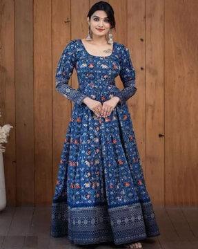 printed anarkali kurta set