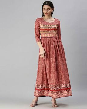 printed anarkali kurta