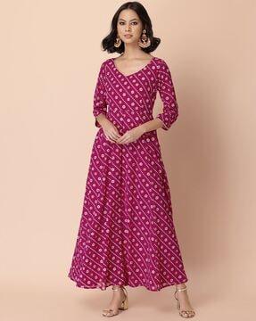 printed anarkali kurta