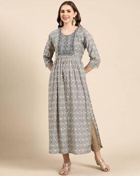 printed anarkali kurta