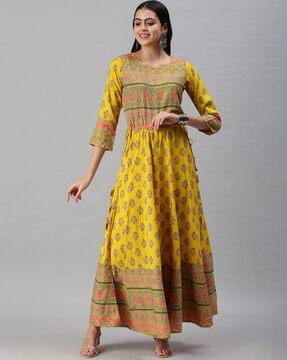 printed anarkali kurta