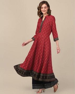 printed anarkali kurta