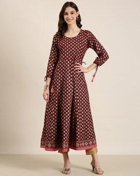 printed anarkali kurta