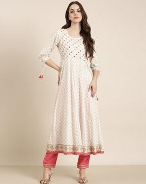 printed anarkali kurta