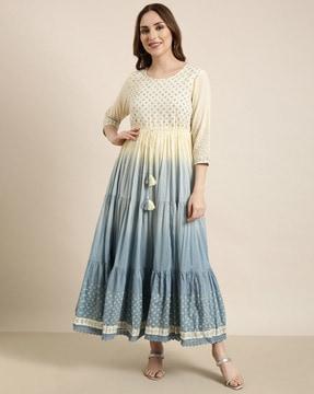 printed anarkali kurta