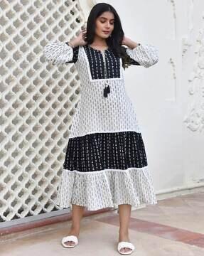 printed anarkali kurta