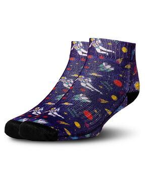 printed ankle-length everyday socks