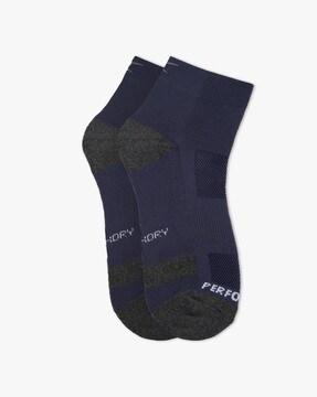 printed ankle-length socks