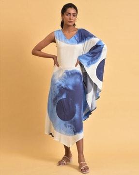 printed asymmetric dress