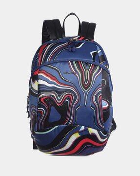 printed backpack with adjustable strap