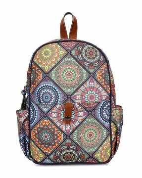 printed backpack with adjustable straps