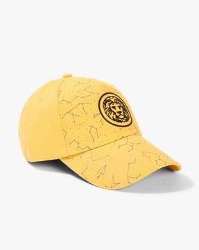 printed baseball cap with adjustable buckle fastening