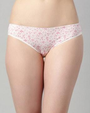 printed bikini briefs with elasticated waist