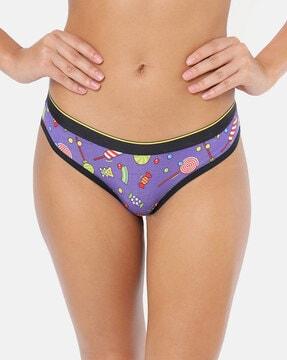 printed bikinis with elasticated waistband