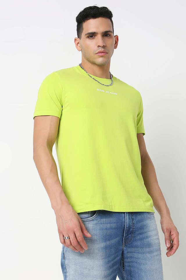 printed blended round neck mens t-shirt