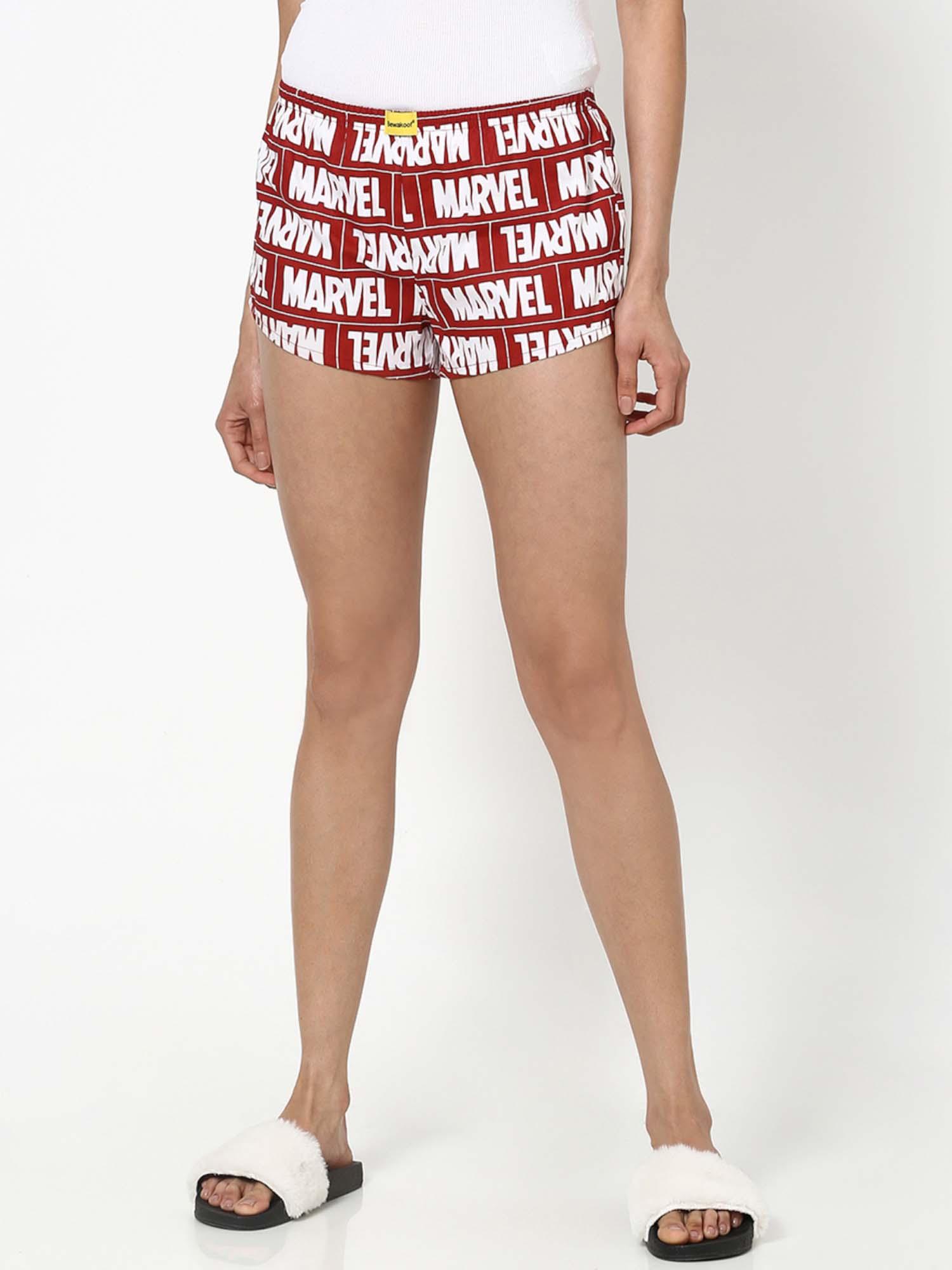 printed boxer - red