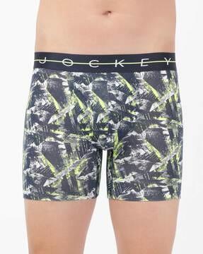 printed boxer briefs with elasticated waist