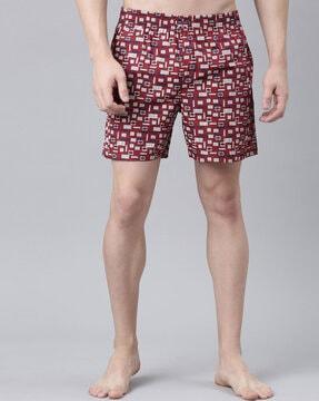 printed boxer with elasticated waist