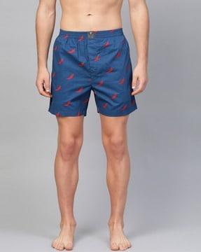 printed boxers with elasticated waist