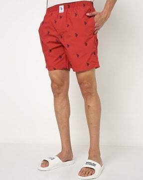 printed boxers with elasticated waist