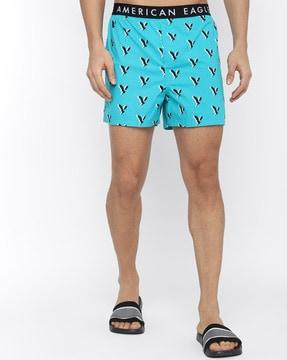 printed boxers with elasticated waist