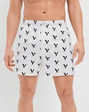 printed boxers with elasticated waist