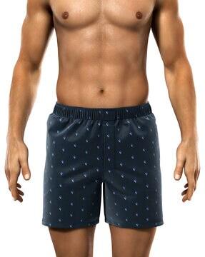 printed boxers with elasticated waistband