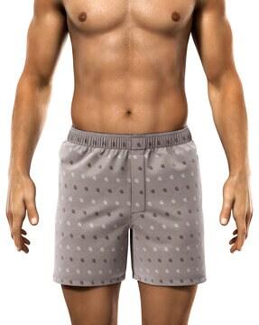 printed boxers with elasticated waistband