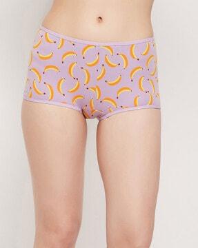 printed boyshorts with elasticated waist