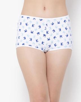 printed boyshorts with elasticated waist