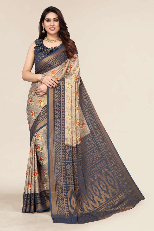 printed brasso party wear womens saree