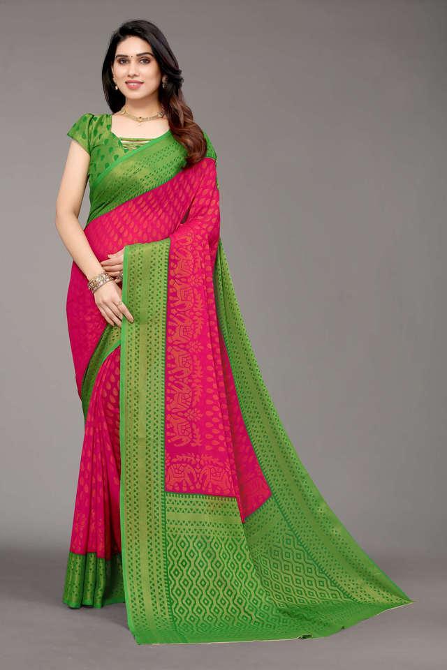 printed brasso party wear womens saree