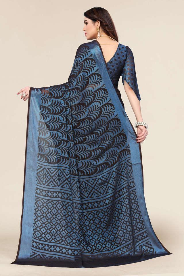 printed brasso party wear womens saree