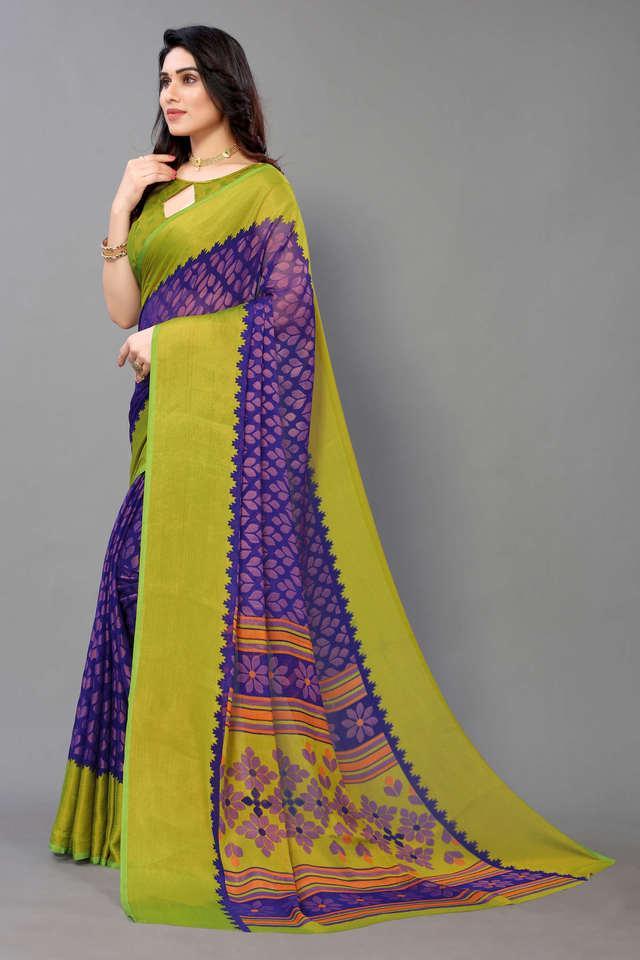 printed brasso party wear womens saree