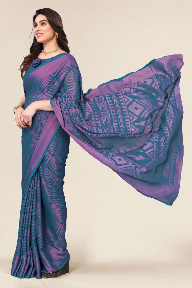 printed brasso party wear womens saree