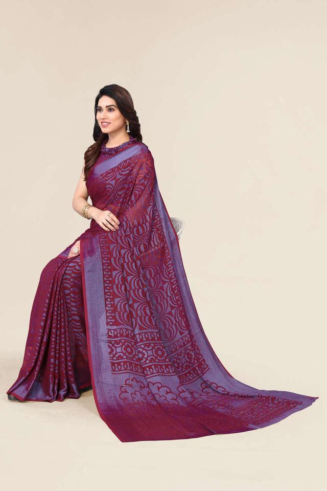 printed brasso party wear womens saree