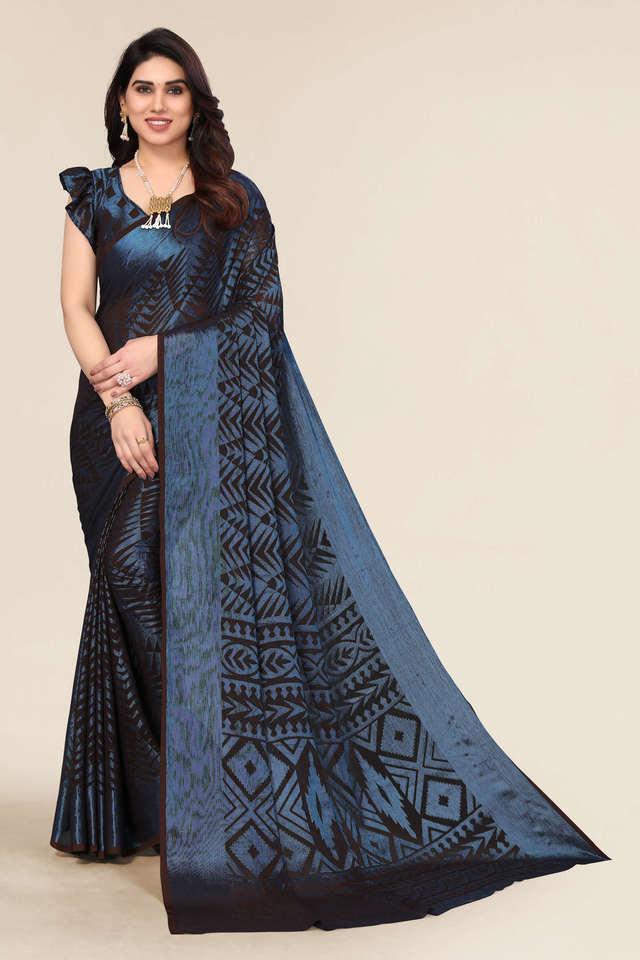 printed brasso party wear womens saree