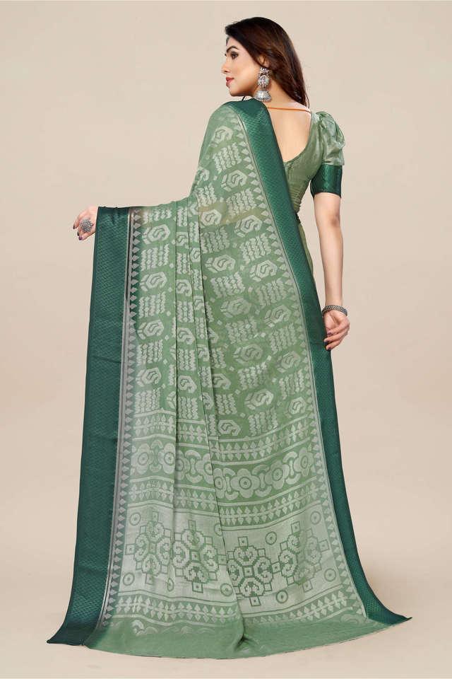 printed brasso party wear womens saree