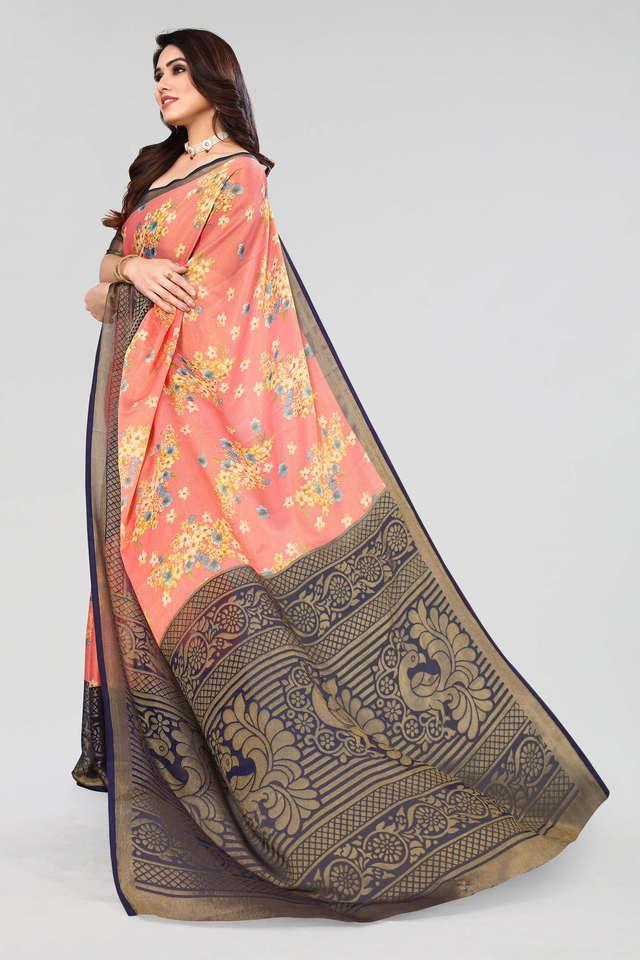 printed brasso party wear womens saree