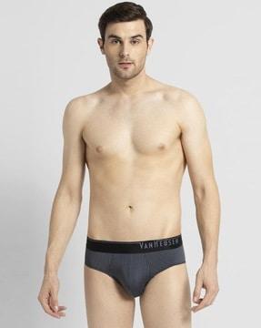 printed briefs with elasticated waist