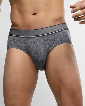 printed briefs with elasticated waist