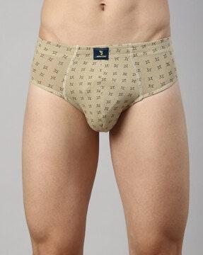 printed briefs with elasticated waist