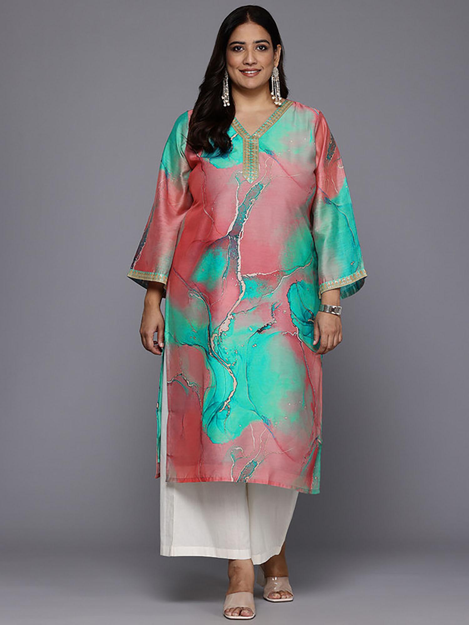 printed chanderi kurta