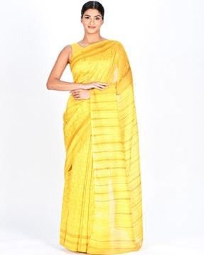 printed chanderi silk shibori saree