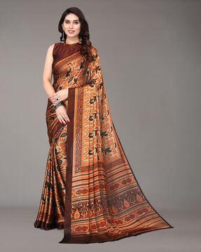 printed chiffon saree