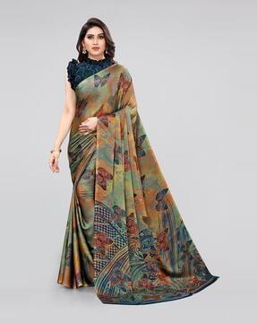 printed chiffon saree