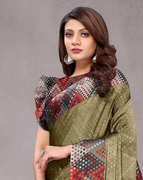 printed chiffon saree