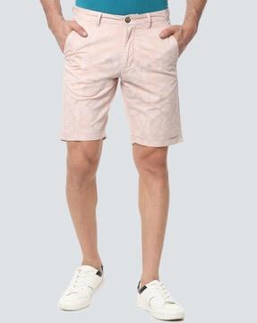 printed city shorts with insert pockets