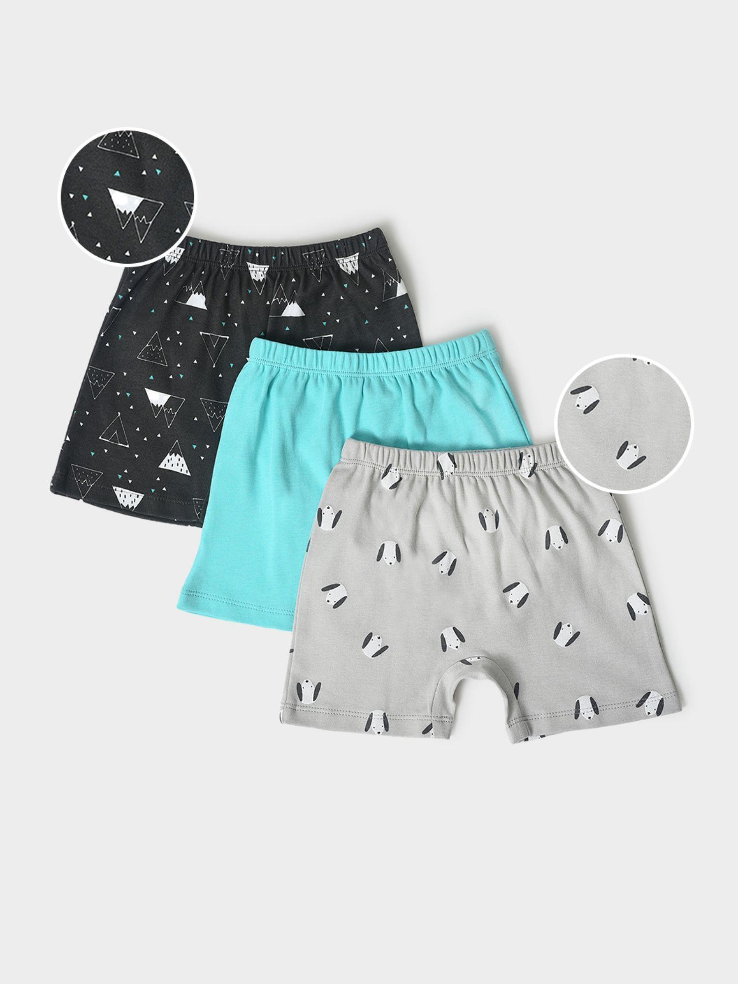 printed comfortable baby shorts (pack of 3)