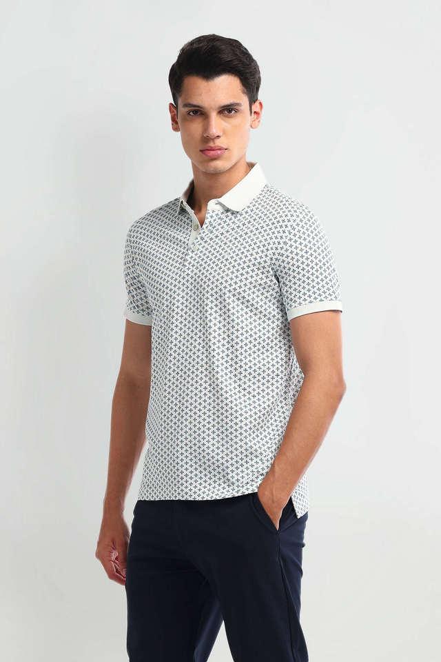 printed cotton blend polo mens t-shirt